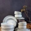 Selinex Stoneware - Serviesset - Grijs - 16 Delig 4 Persoons - CADEAUTIP - CADEAU
